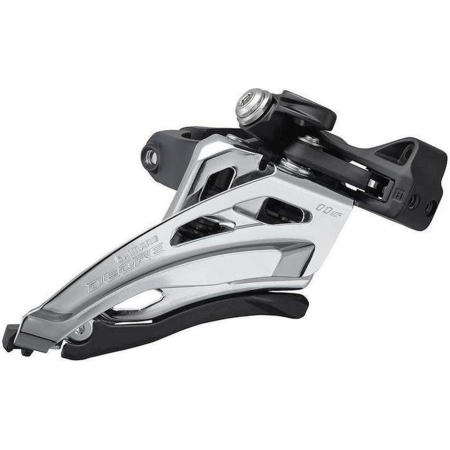 SCHIMBATOARE FATA - Schimbator fata SHIMANO Deore FD-M4100-M, tragere fata, compatibil transmisii 2x10 viteze, argintiu