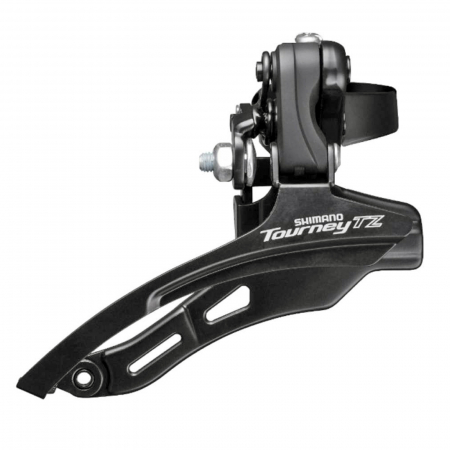SCHIMBATOARE FATA - Schimbator fata SHIMANO TZ FD-TZ500-DS6, tragere sus, compatibil transmisii 3x6/7 viteze, negru
