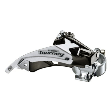 SCHIMBATOARE FATA - Schimbator fata SHIMANO Tourney TY700-TS6, tragere dubla, compatibil transmisii 3x7/8 viteze, argintiu