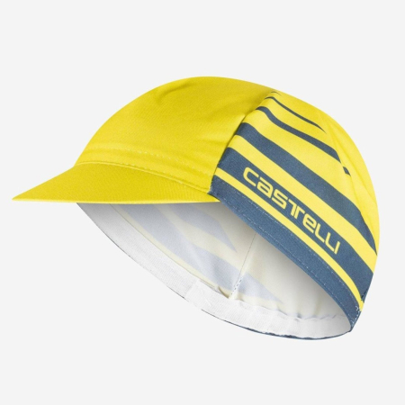 SEPCI /CACIULI / BANDANE - Sepcuta ciclism CASTELLI Classico Cap, marime universala, galben/gri