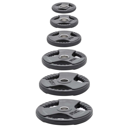 DISCURI - Disc olimpic cauciucat ORION, diametru 50 mm, negru, set 2 buc.