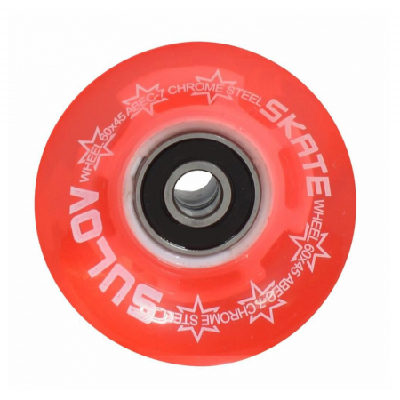 Set 4 roti skateboard 60x45 mm, roz transparent [1]