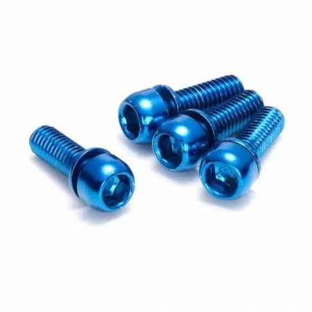 PIESE FRANA - Set 4 suruburi otel REVERSE pentru etrier albastre