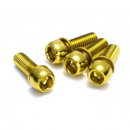 PIESE FRANA - Set 4 suruburi otel REVERSE pentru etrier aurii