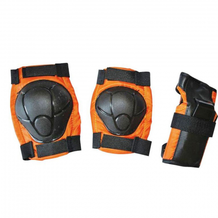 GENUNCHIERE - Set genunchiere/cotiere NAIVE, marimea L, negru/portocaliu