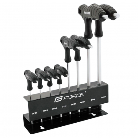 INBUSURI - Set inbusuri FORCE Kit 8 bucati 2-10 mm cu suport