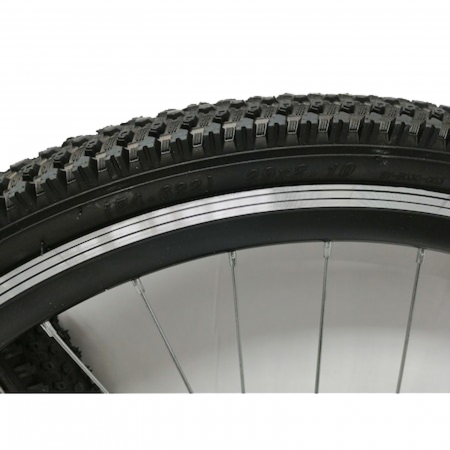 Set roti complete 29" BR Components, aluminiu duble, profil frane disc, 36H, negru [1]