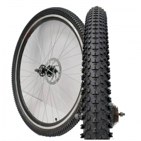 Set roti complete 29" BR Components, aluminiu duble, profil frane disc, 36H, negru [5]