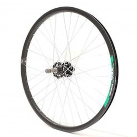 ROTI COMPLETE - Roata spate 24" BR Components, aluminiu duble, profil frane disc, 36H, negru