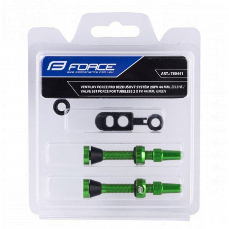 Set valve FV tubeless FORCE, lungime 80 mm, negre [1]