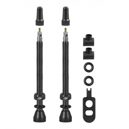 PIESE ROTI - Set valve FV tubeless FORCE, lungime 80 mm, negre