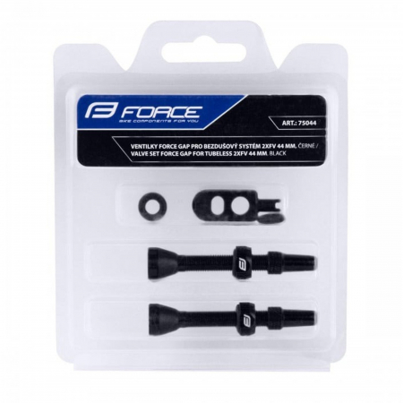 Set valve FV tubeless FORCE, lungime 80 mm, negre [1]