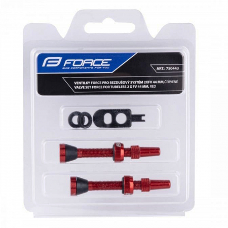 Set valve FV tubeless FORCE, lungime 80 mm, negre [1]