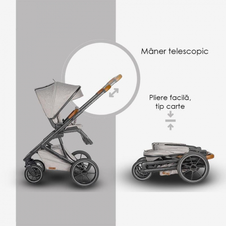 Sistem modular 3in1 Coccolle Nessia Anthracite + Scoica auto Coccolle Knox Anthracite [19]