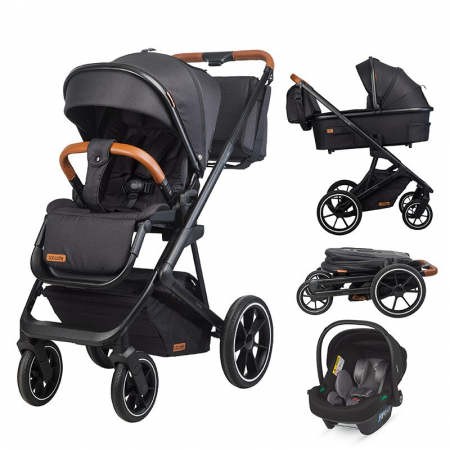Fara Categorie - Sistem modular 3in1 Coccolle Nessia Diamond black + Scoica auto Coccolle Knox Anthracite