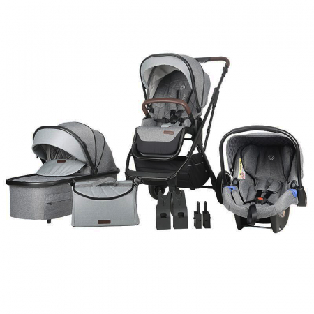 CARUCIOARE  3 IN 1 - Sistem modular 3in1 COCCOLLE Silene Urban Grey