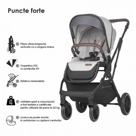 Sistem modular 3in1 COCCOLLE Silene Urban Grey [14]