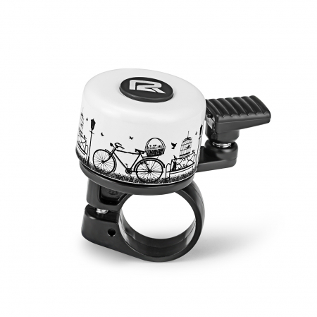 SONERII - Sonerie Bicicleta P2R Ringo - Bicicleta, Alb-Negru