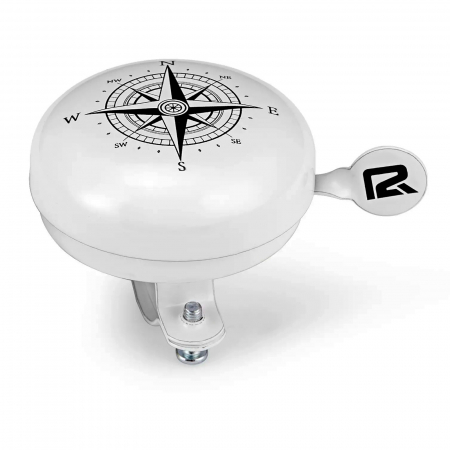 SONERII - Sonerie bicicleta P2R Ringo "Busola", alb