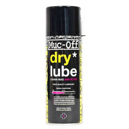 LUBRIFIERE - Spray MUC-OFF Dry PTFE Chain Lube Aerosol 400 ml
