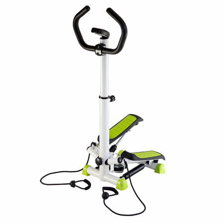 FITNESS - Stepper Twist cu ghidon fix si corzi HMS S8004, alb/verde
