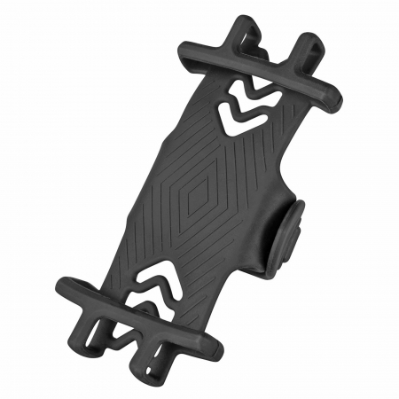 ACCESORII TELEFON - Suport telefon FORCE din silicon pentru telefon 4"- 6" pe tija, negru