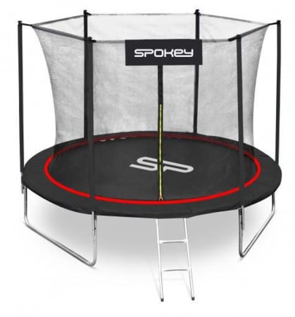 MULTISPORT - Trambulina rotunda SPOKEY Jumper, diametru 244 cm, negru/rosu