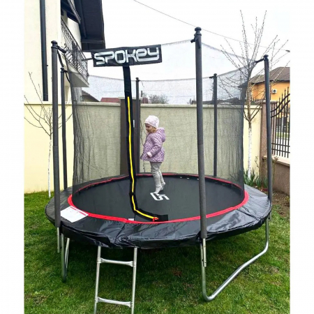 Trambulina rotunda SPOKEY Jumper, diametru 244 cm, negru/albastru [5]