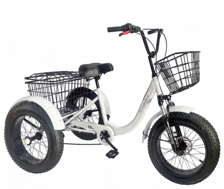 BICICLETE ORAS-TREKKING - Tricicleta adulti 20" BR Cycles Pro2008, cadru otel 15", frane disc, 6 viteze, alb