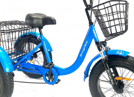 Tricicleta adulti 20" BR Cycles Pro2008, cadru otel 15", frane disc, 6 viteze, albastru [17]