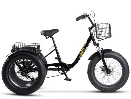 BICICLETE ORAS-TREKKING - Tricicleta adulti 20" CARPAT Genius, cadru otel 16", frane disc, 7 viteze