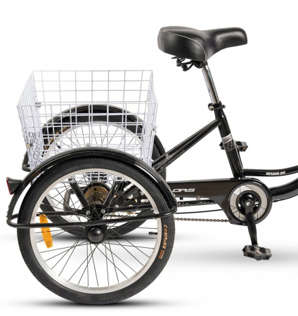 Tricicleta adulti 20" VELORS Senior 20390B, cadru otel 16", frane V-Brake/tambur, single speed [7]