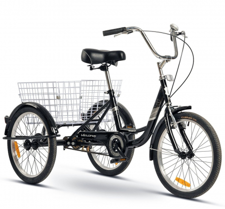 BICICLETE ORAS-TREKKING - Tricicleta adulti 20" VELORS Senior 20390B, cadru otel 16", frane V-Brake/tambur, single speed