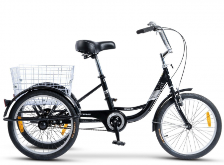 Tricicleta adulti 20" VELORS Senior 20390B, cadru otel 16", frane V-Brake/tambur, single speed [1]