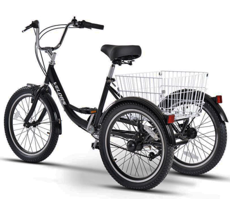 Tricicleta adulti 20" VELORS Senior, cadru otel 16", frane V-Brake/tambur, 7 viteze [2]