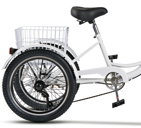 Tricicleta adulti 20" VELORS Senior, cadru otel 16", frane V-Brake/tambur, 7 viteze [7]