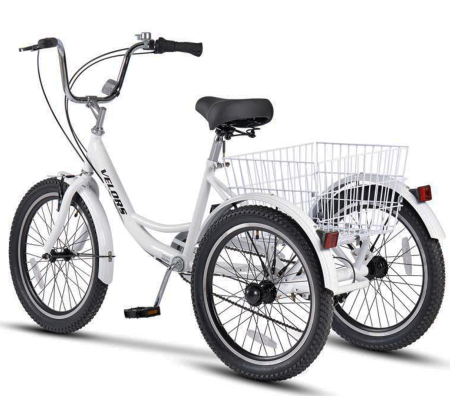 Tricicleta adulti 20" VELORS Senior, cadru otel 16", frane V-Brake/tambur, 7 viteze [2]