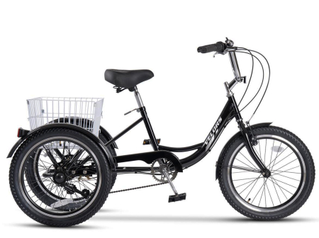 Tricicleta adulti 20" VELORS Senior, cadru otel 16", frane V-Brake/tambur, 7 viteze [1]