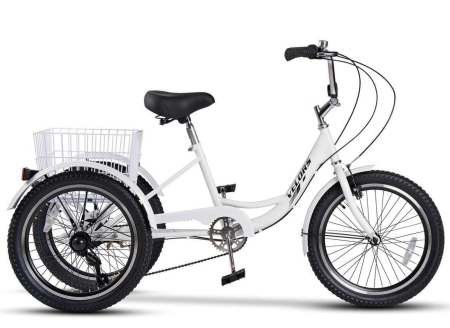 Tricicleta adulti 20" VELORS Senior, cadru otel 16", frane V-Brake/tambur, 7 viteze [1]