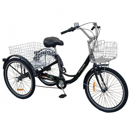Tricicleta adulti 24" BR CYCLES Pro2008-VB, cadru otel 16", frane V-Brake/tambur, 7 viteze [4]