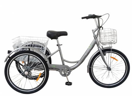 BICICLETE ORAS-TREKKING - Tricicleta adulti 24" BR CYCLES Pro2008-VB, cadru otel 16", frane V-Brake/tambur, 7 viteze
