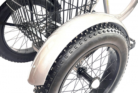 Tricicleta adulti 20" BR Cycles Pro2008, cadru otel 15", frane disc, 6 viteze, alb [10]