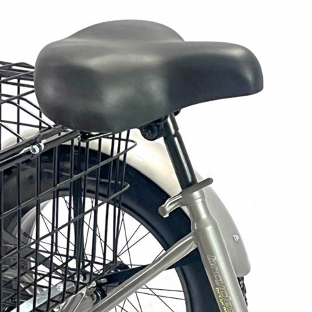 Tricicleta adulti 20" BR Cycles Pro2008, cadru otel 15", frane disc, 6 viteze, alb [12]