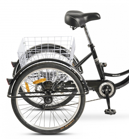 Tricicleta adulti 24" VELORS Senior 24390B, cadru otel 16", frane V-Brake/tambur, 7 viteze [9]