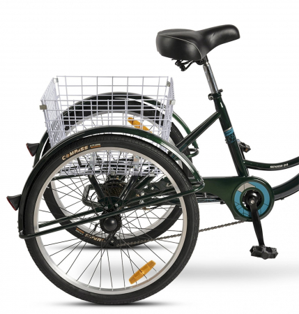 Tricicleta adulti 24" VELORS Senior 24390B, cadru otel 16", frane V-Brake/tambur, 7 viteze [9]