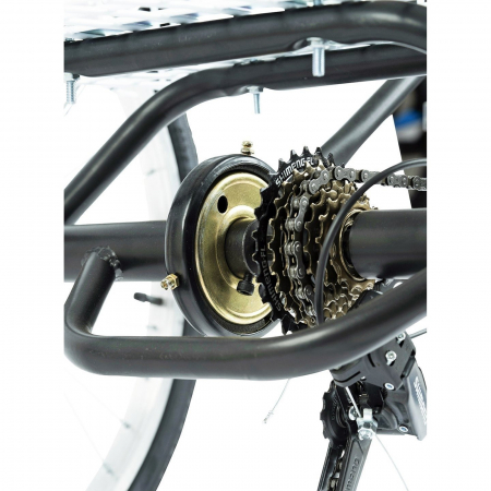 Tricicleta adulti 24" VELORS Senior 24390B, cadru otel 16", frane V-Brake/tambur, 7 viteze [7]