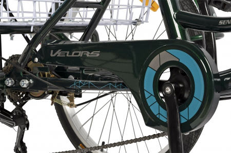 Tricicleta adulti 24" VELORS Senior 24390B, cadru otel 16", frane V-Brake/tambur, 7 viteze [5]