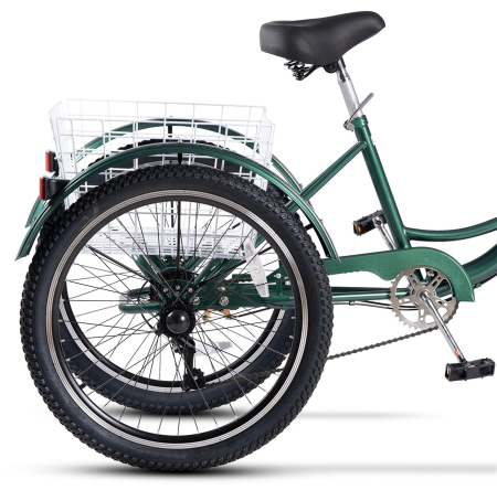 Tricicleta adulti 24" VELORS Senior 24618A, cadru otel 16", frane V-Brake/tambur, 7 viteze [6]