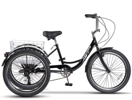 Tricicleta adulti 24" VELORS Senior 24618A, cadru otel 16", frane V-Brake/tambur, 7 viteze [1]