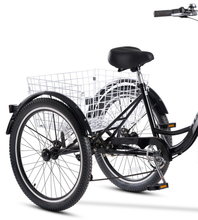 Tricicleta adulti 24" VELORS Senior 24618A, cadru otel 16", frane V-Brake/tambur, 7 viteze [6]